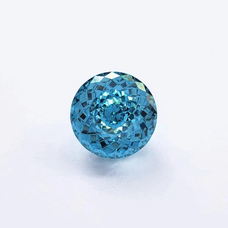 2.00Ct Fancy Vivid Blue Lab Grown Moss Diamond Portuguese Round Cut Loose Stone