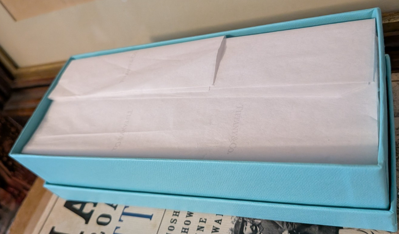 NEW NIB Tiffany & Co. BROWN leather jewelry roll w/ T&Co. box, tissue paper
