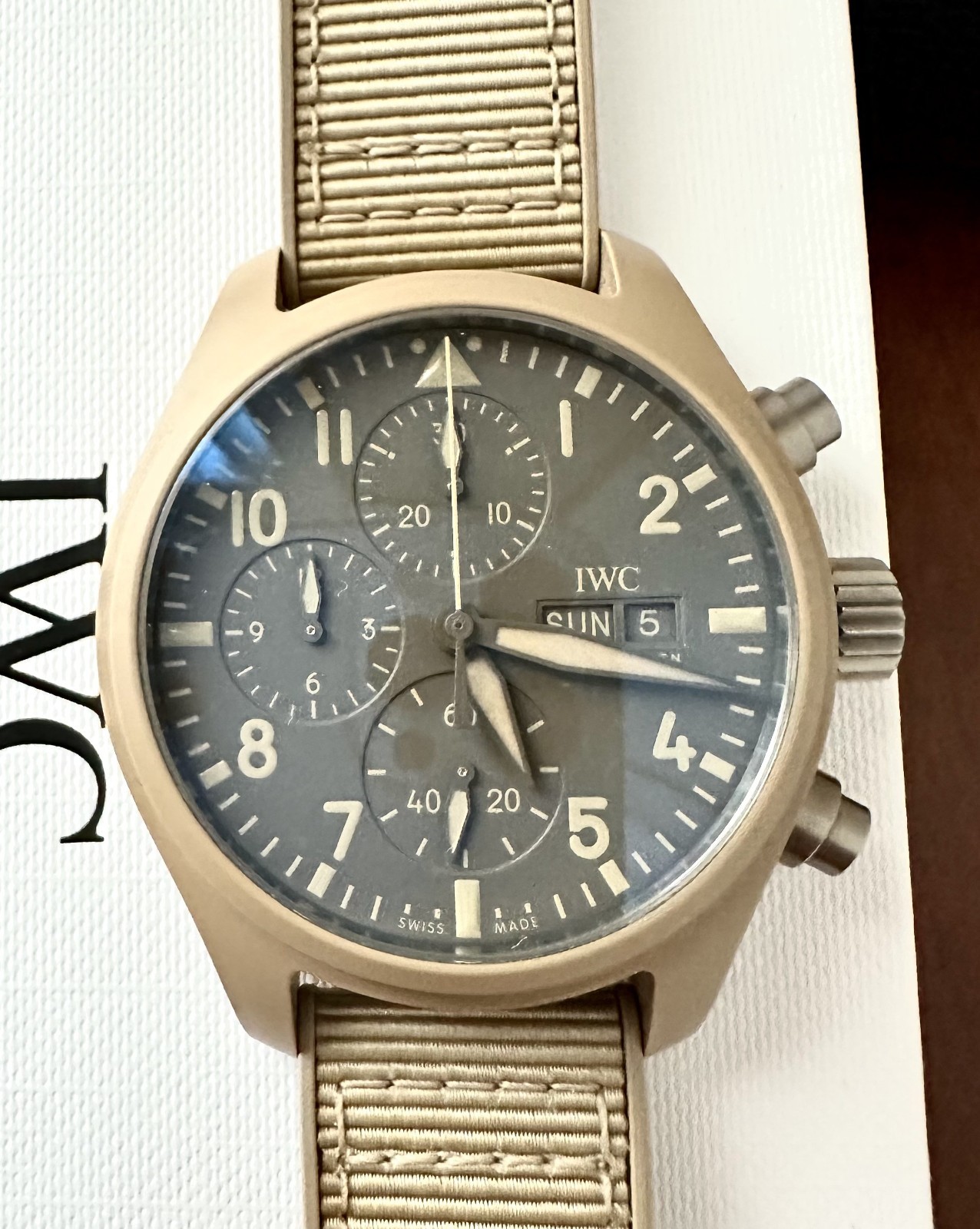 IWC Mojave Desert Chrono 41 TOP GUN Ceramic Pilot’s Watch IW389402 MSRP $12,900