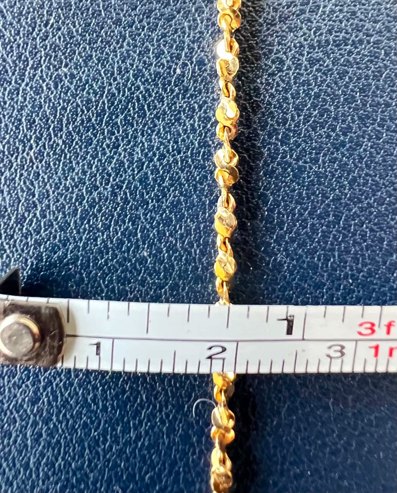 14K Yellow Gold 2mm Diamond Cut Sparkle Mirror Chain Necklace 24” 6.88g 2mm