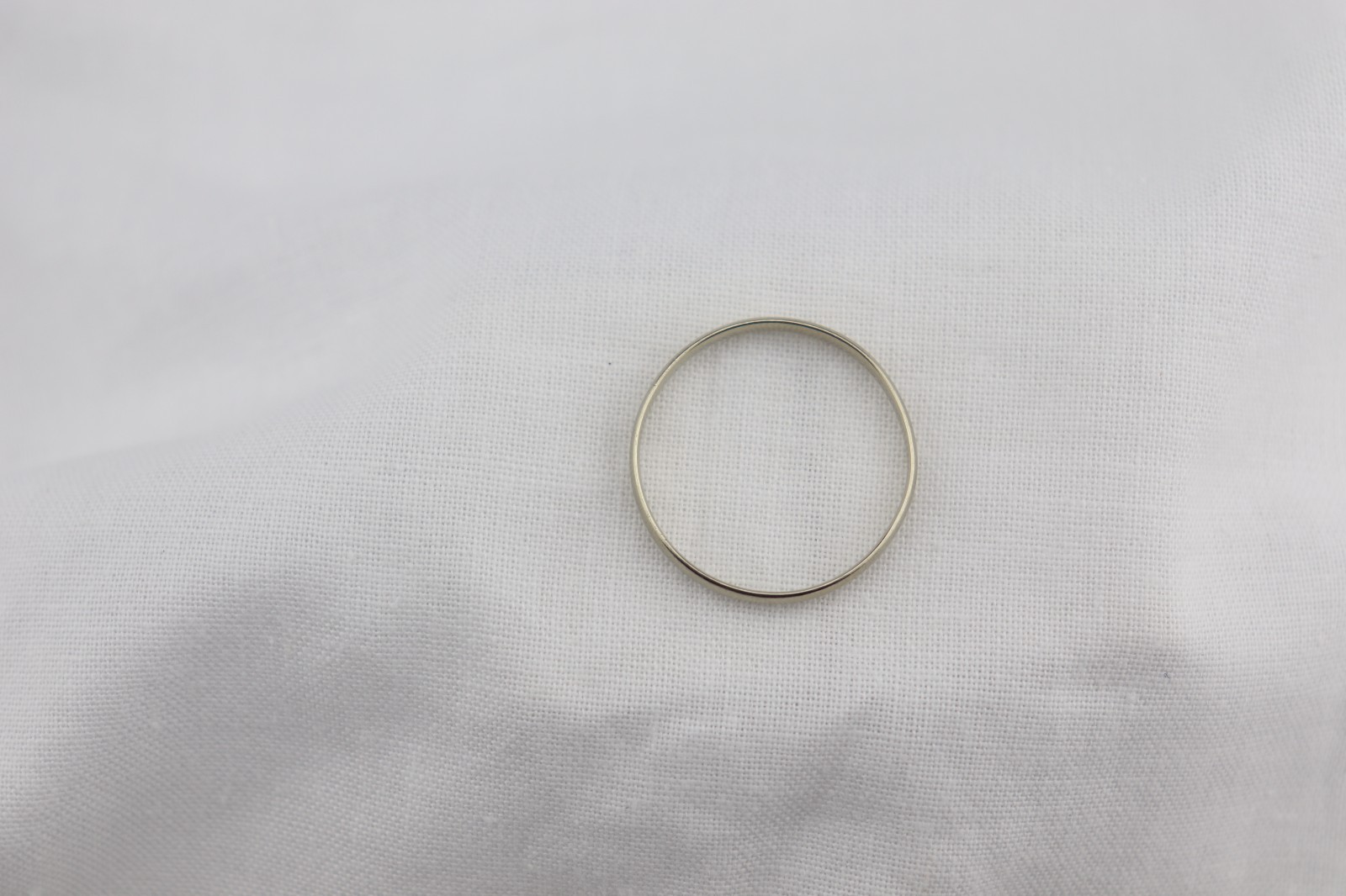 Vintage 14K white gold BAND Wedding Thumb Ring 2.5 mm Stack sz 11.25