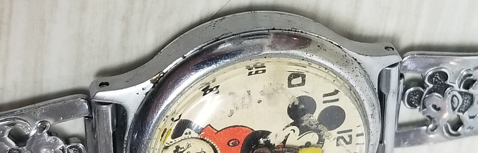 Vintage 1934 Ingersoll Mickey Mouse Wrist Watch Works some K293/ROSE K