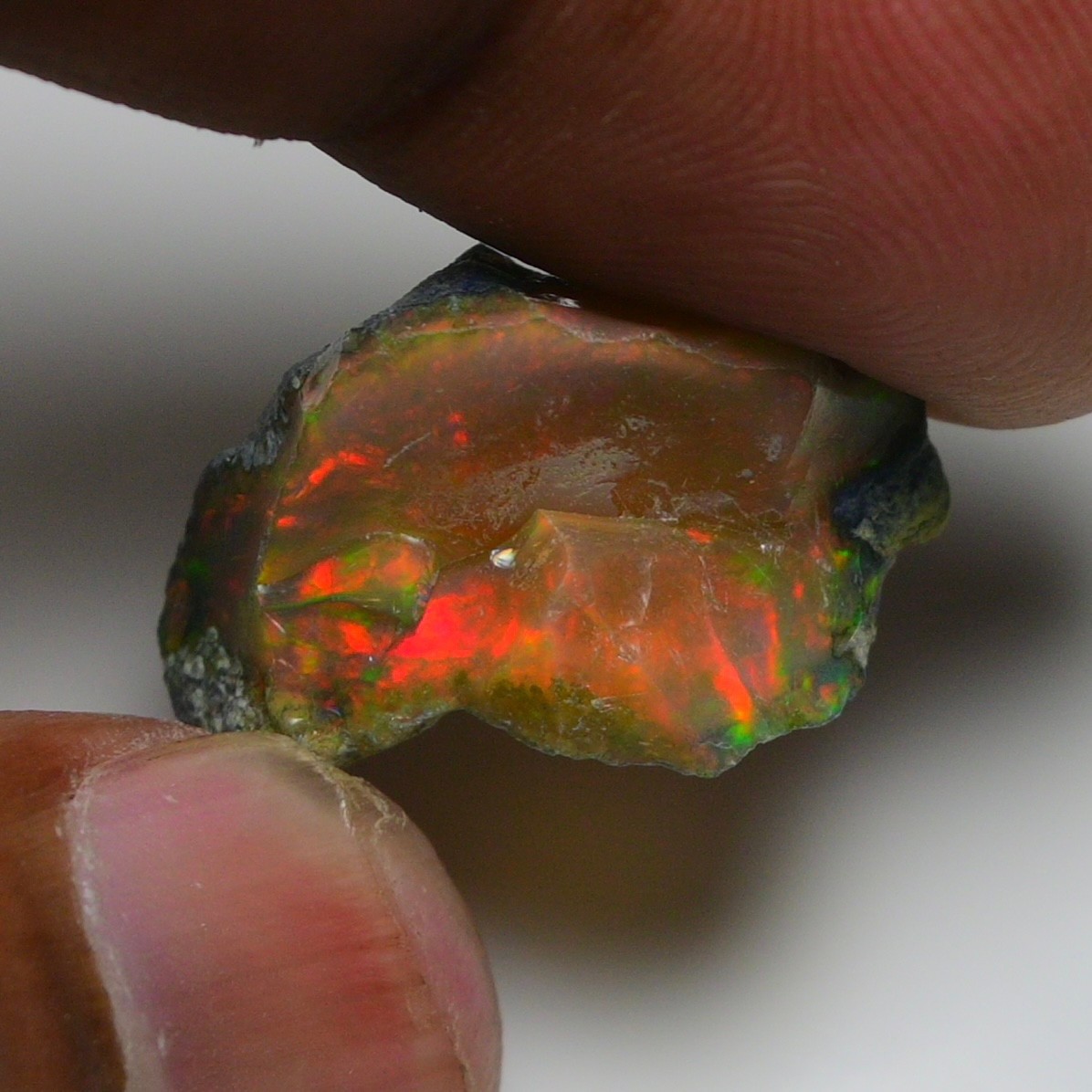 Natural Ethiopian Black Opal Rough 12.70 Ct – Ideal for Jewelry, Welo Fire Opal