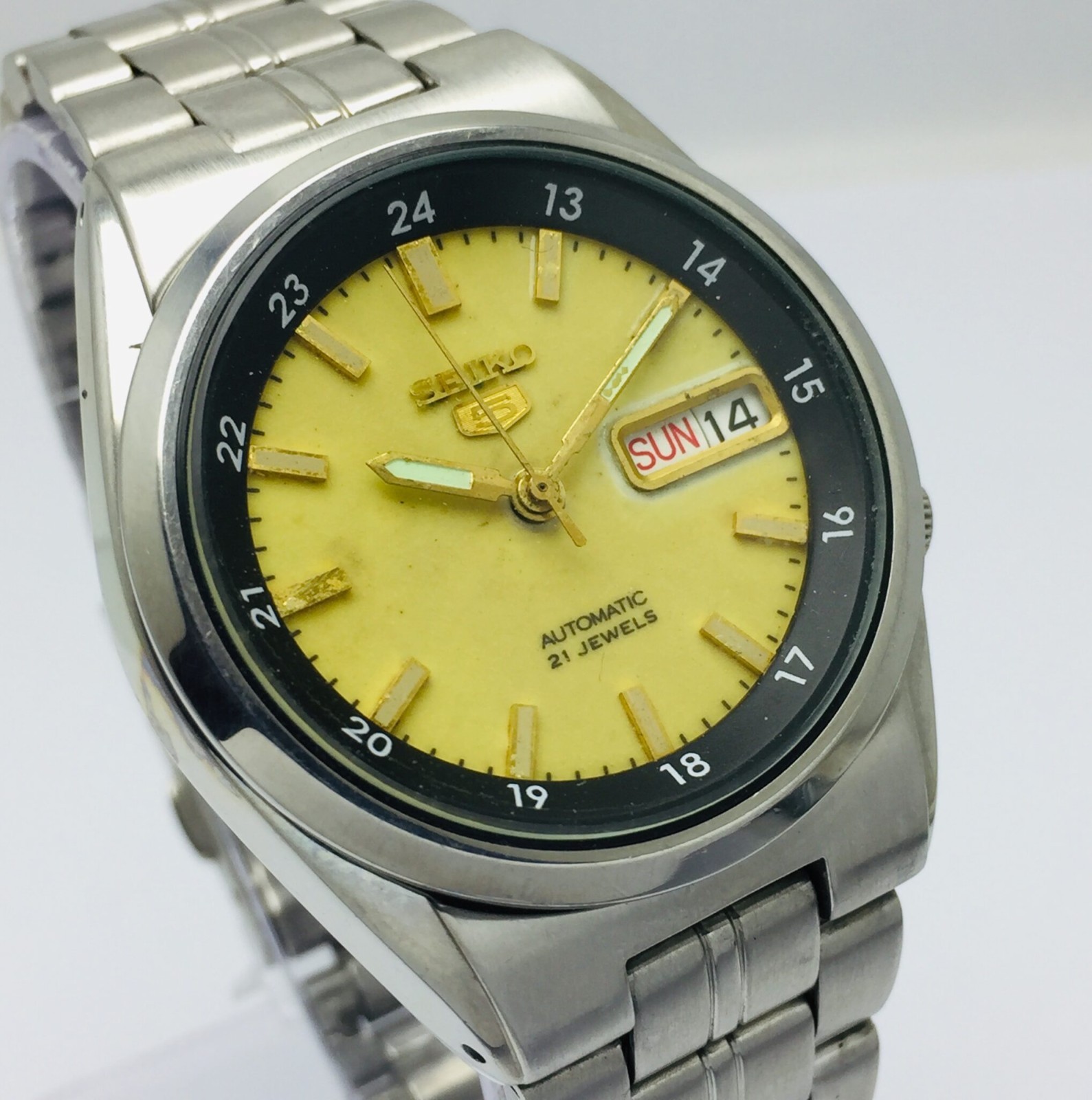Seiko 5 Automatic Railway Time 7S26-02C0 Luminous Dial Vintage Watch RAK48BAS10