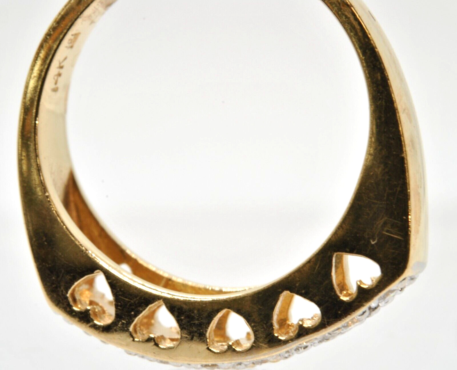 Ladies 14K Yellow Gold 1/3 CT Diamond Cluster Right Hand Estate Ring