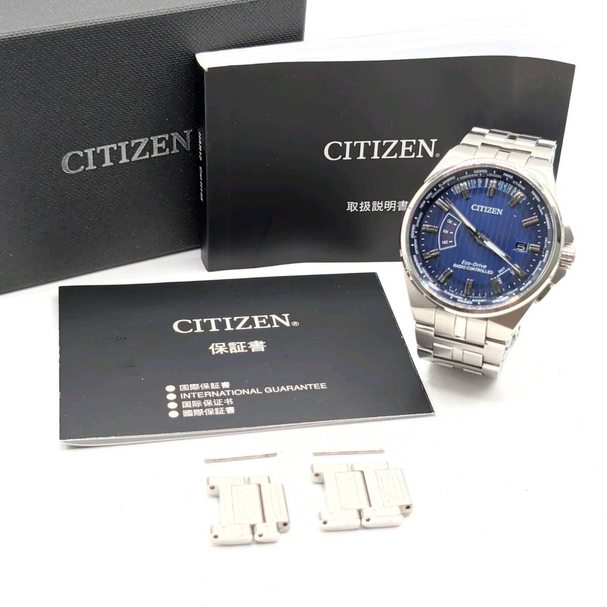 CITIZEN Eco Drive H145 S116643 Watch Solar Men’s Round Silver Date Y2K 00S CITIZ