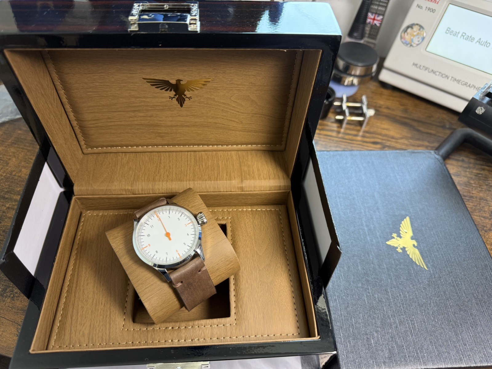 One-of-a-Kind Handmade Swiss ETA 6498 Watch | Sapphire | Leather Strap
