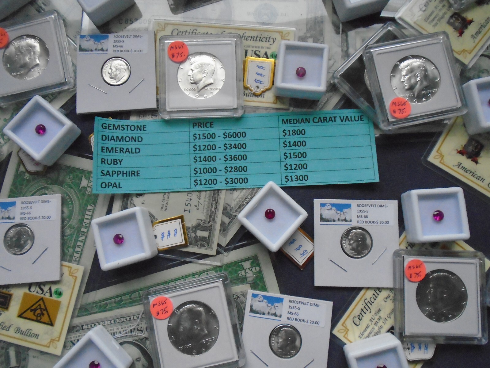 Estate lot Sale US Coins ~ SILVER~GOLD, COINS,RUBIES- 5 PC. LOTS-INVEST NOW