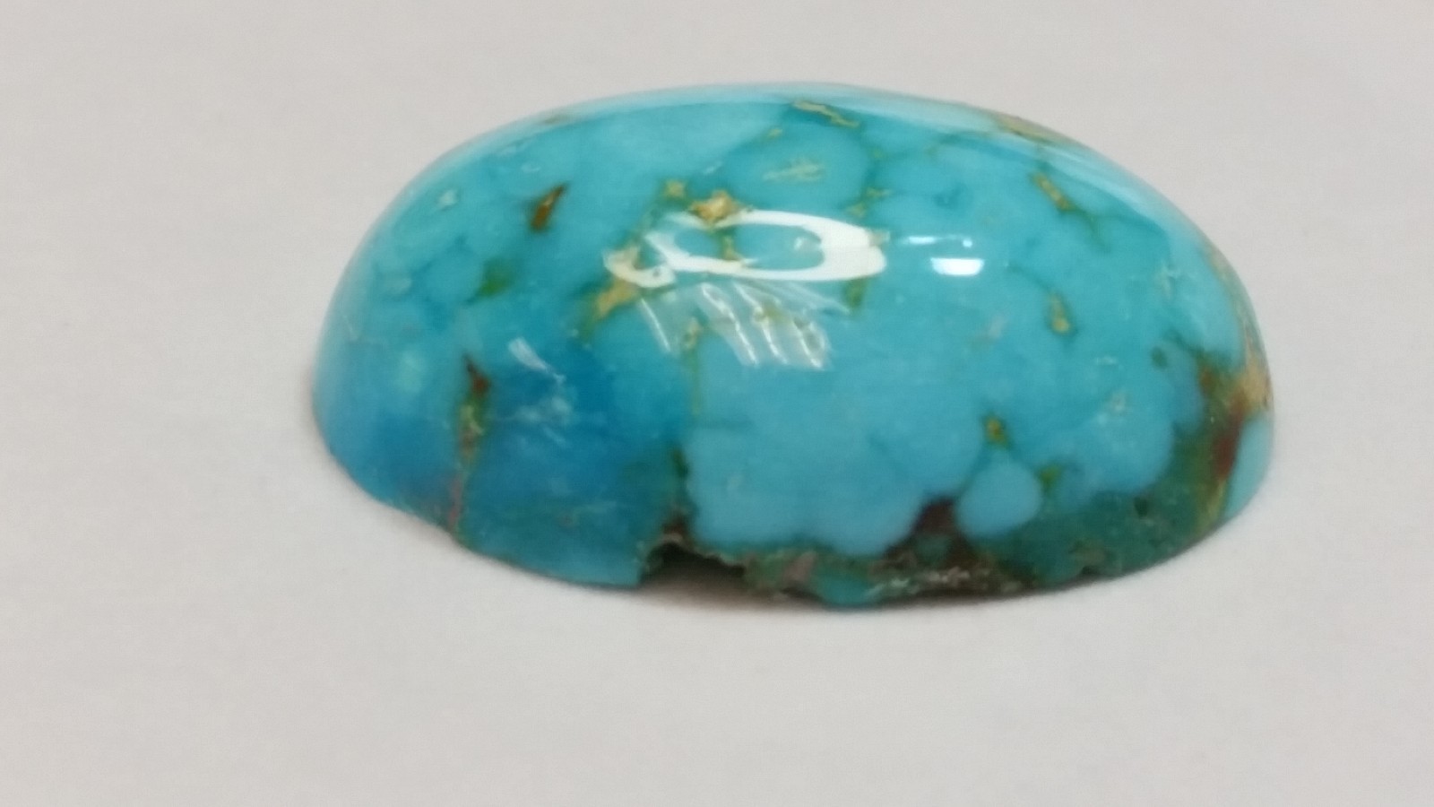 Genuine Kingman Turquoise 17.95 X 12.86 X 5.84 MM Oval 9.72 CT