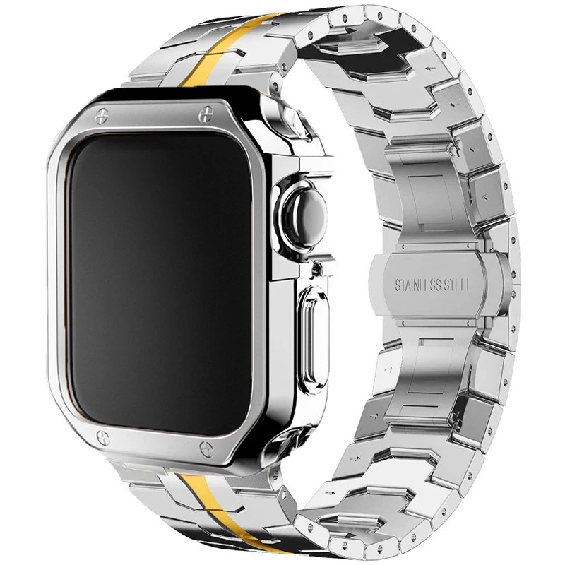 Metal Band+TPU Case For iWatch Ultra 3 Series 11 10 9 8 SE 38-49mm Kit Accessory