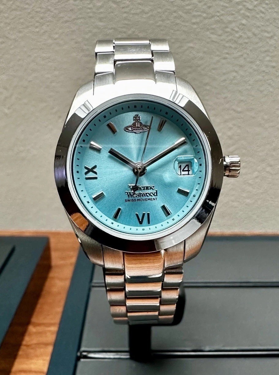 Ladies Small Vivienne Westwood Fenchurch Blue Dial & 28mm Steel Watch VV292TQSL