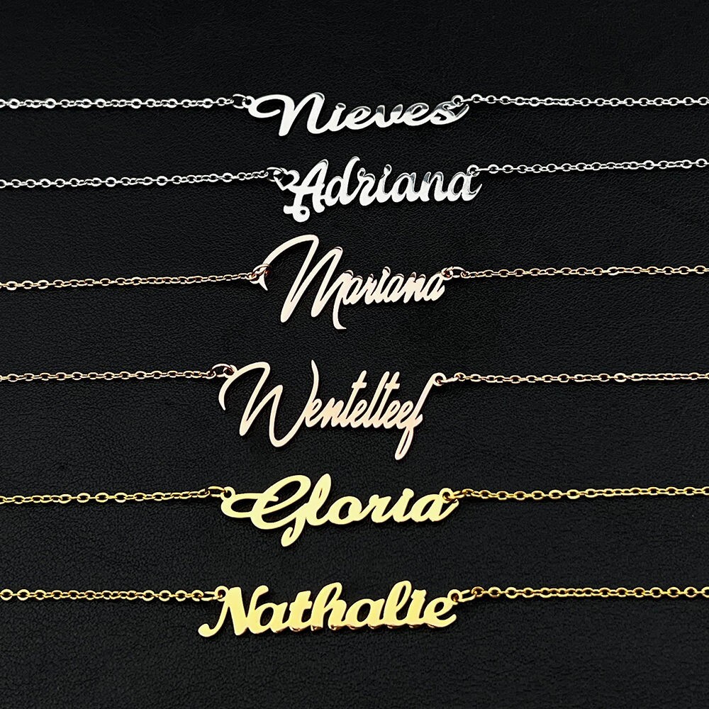 Customized Name Necklace Pendant Personalized Stainless Steel Necklace Gift
