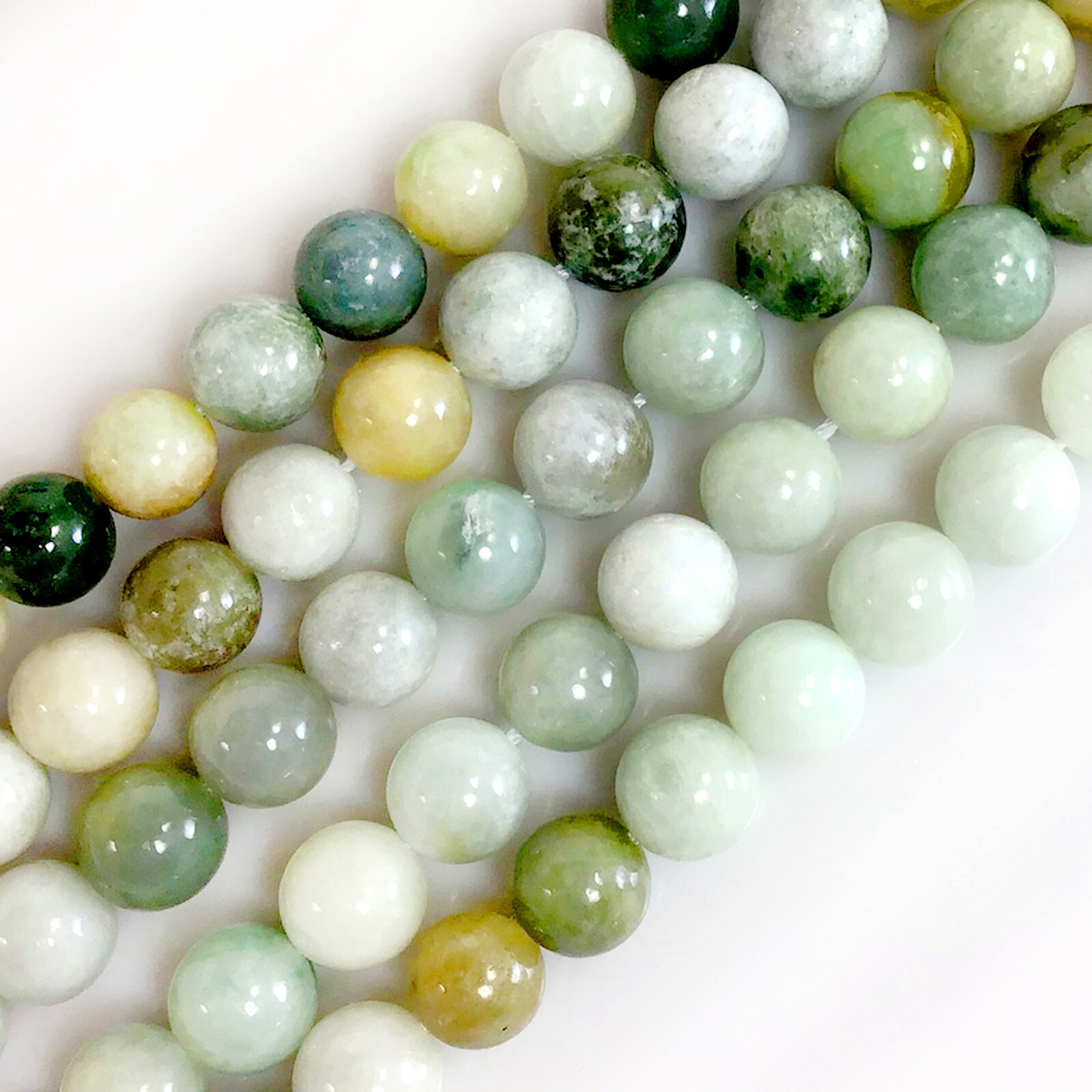 Natural Gemstone Myanmar Burma Jade Round Beads 15″ inch Strand 10x10mm(JA03)b