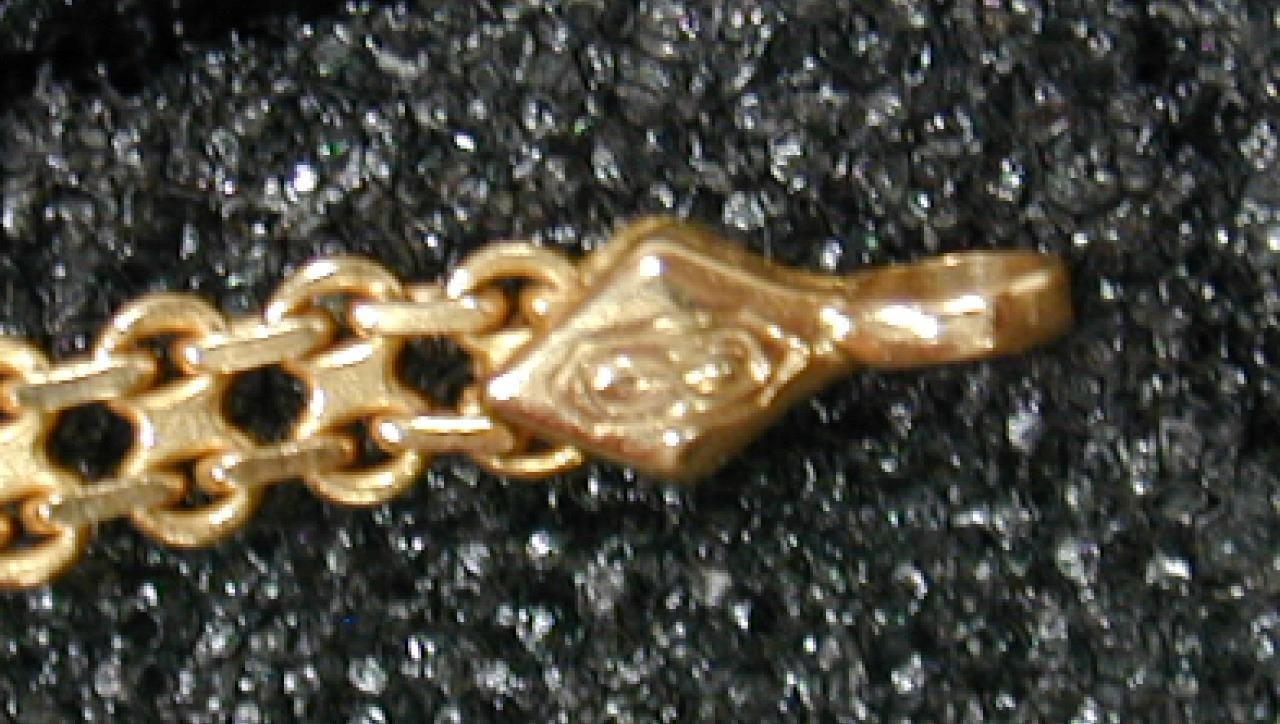 Vintage 14K Yellow Gold Italian 3mm Bismarck Link Chain 7” Bracelet Solid 585
