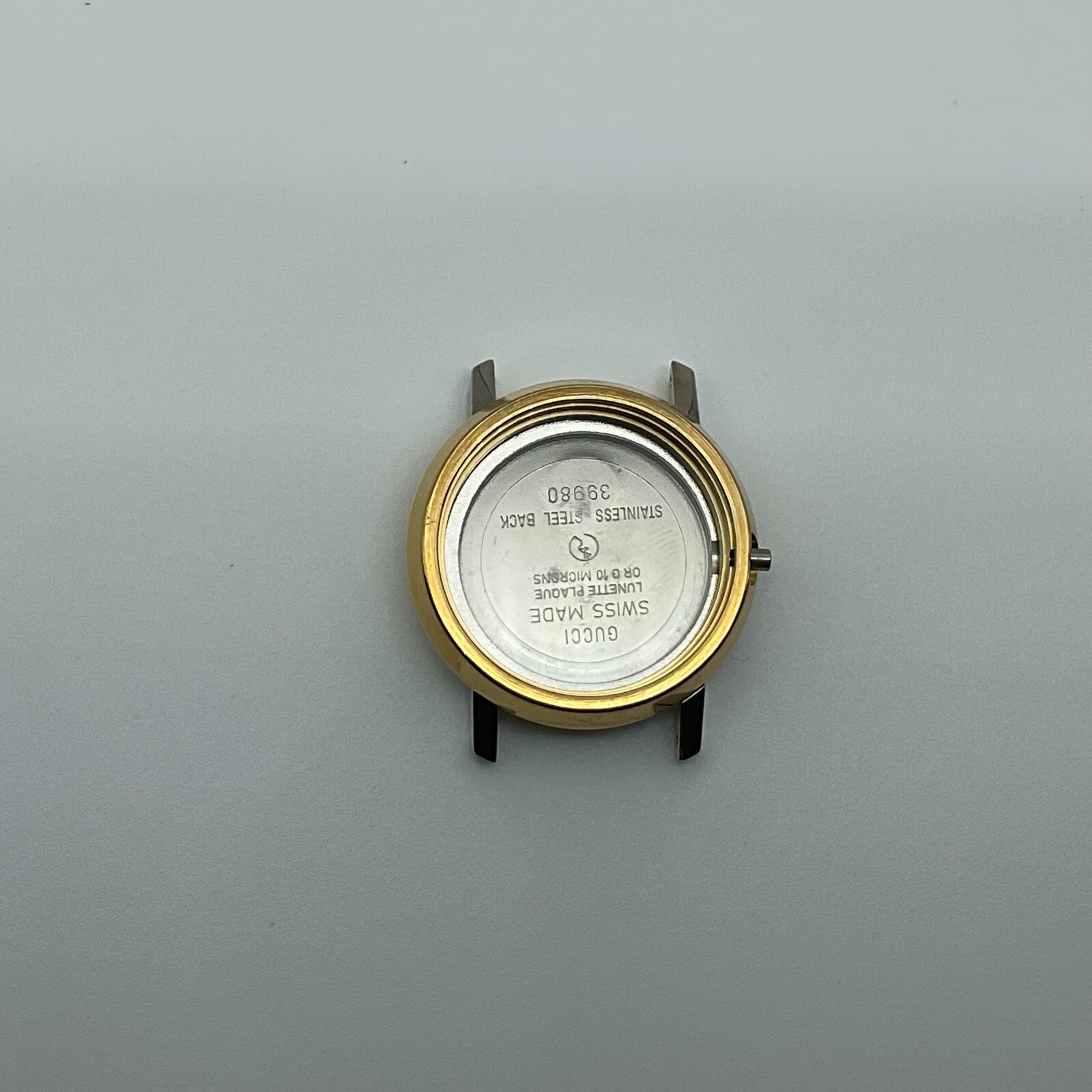 NOS GUCCI 2200L YELLOW GOLD PLATED COMPLETE WATCH CASE