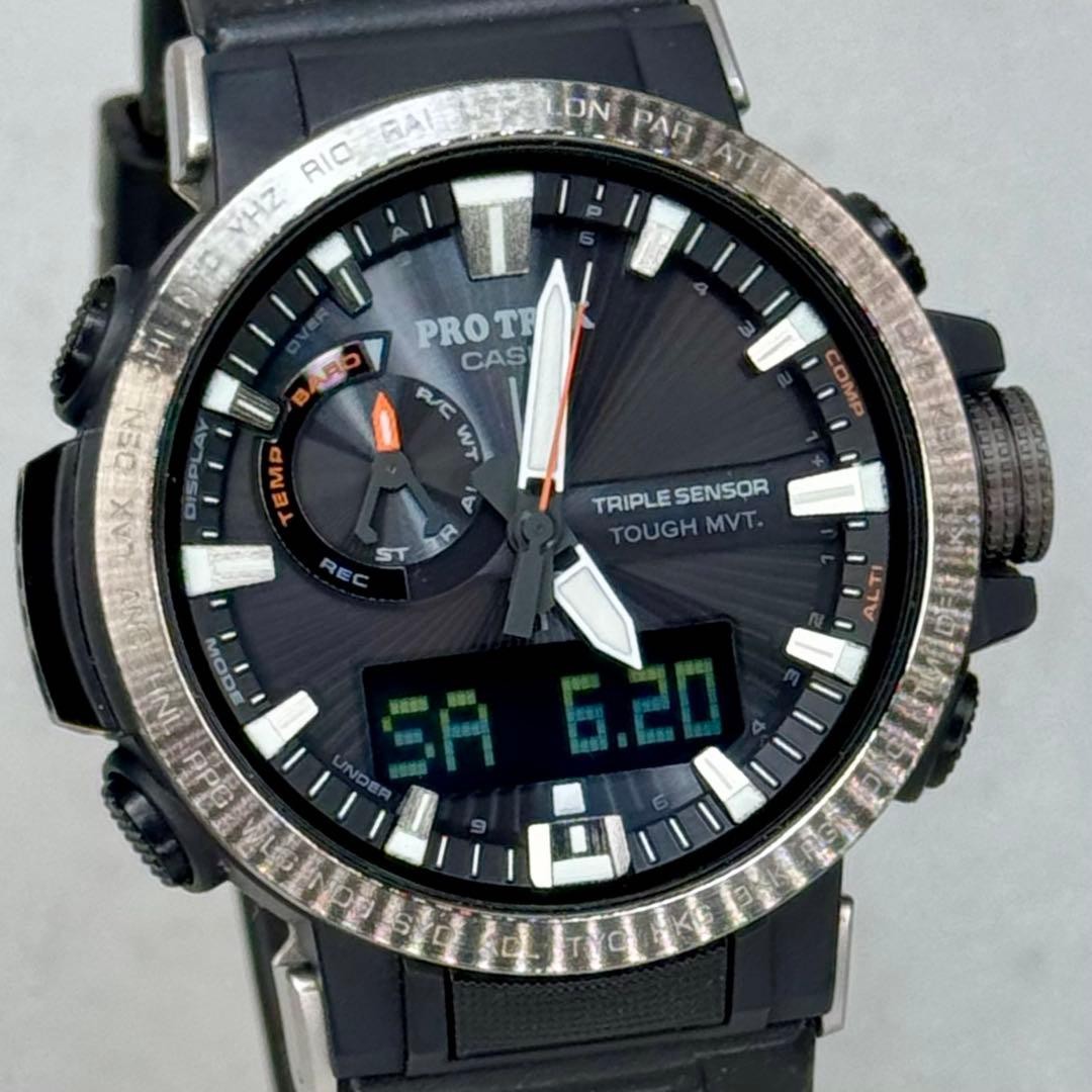 PROTREK PRW 60Y Radio Solar Black Triple Sensor
