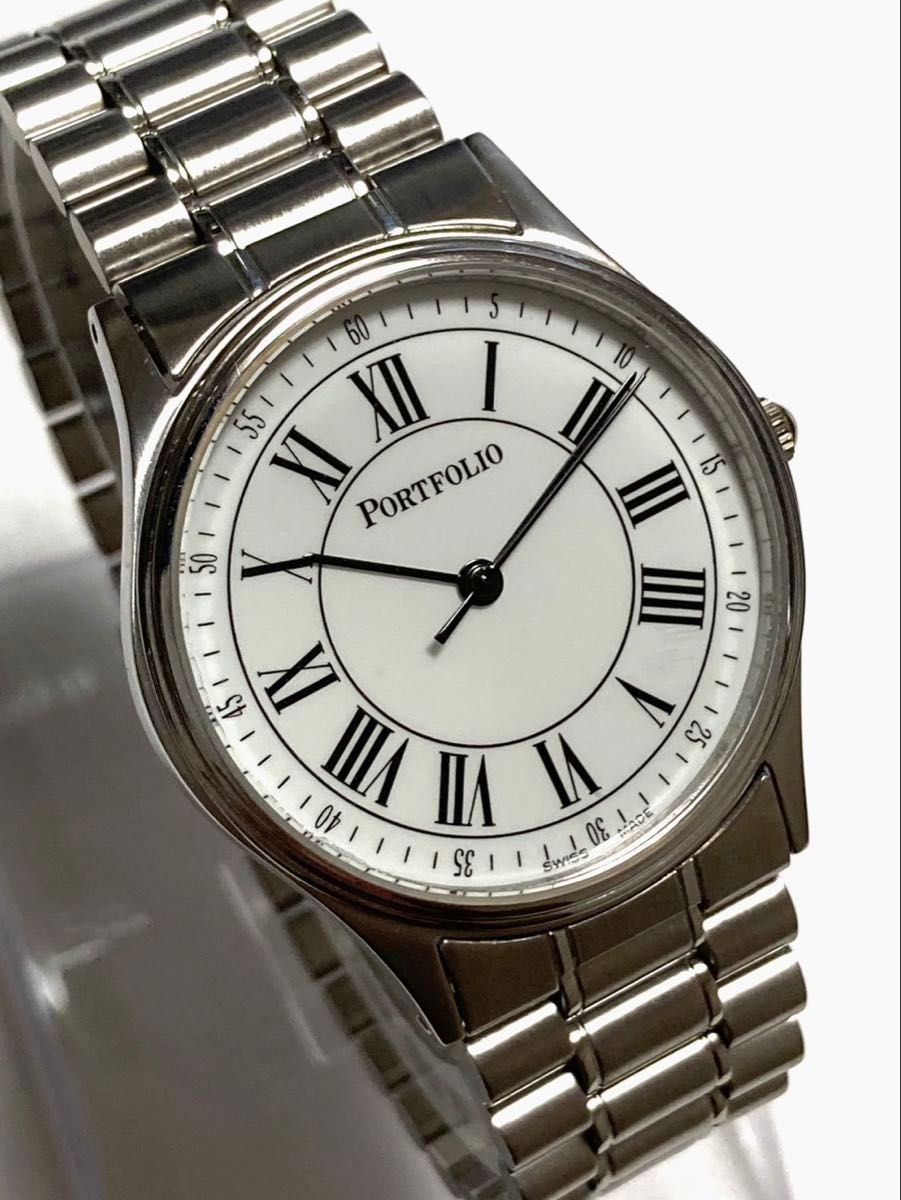 [B1P] Tiffany Portfolio Roman Index Mens Quartz Stainless Steel Watch [w9t]