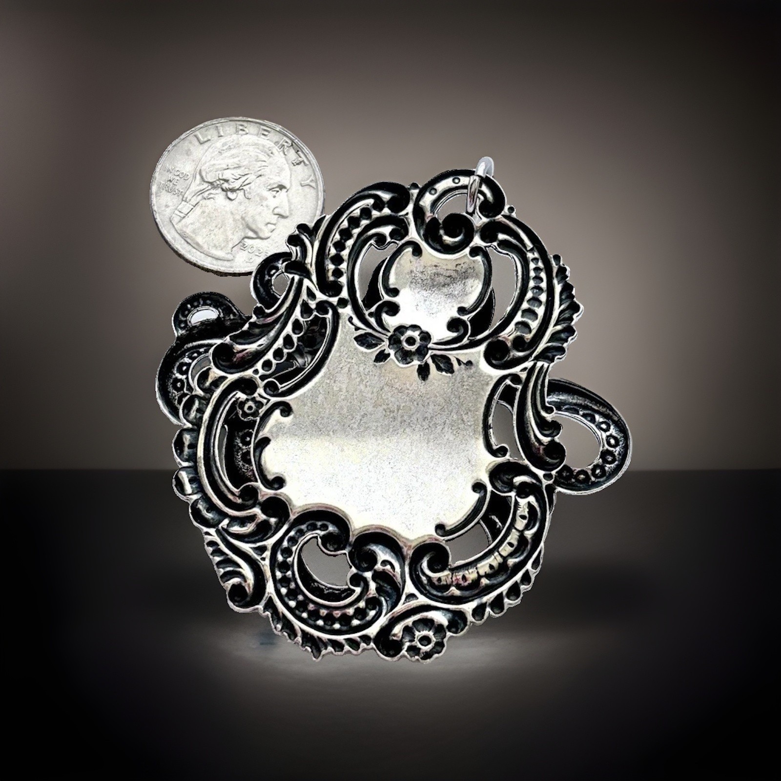 X-Lrg Octopus Kraken Necklace, Sterling Silver plated, Gothic Pirate Pendant
