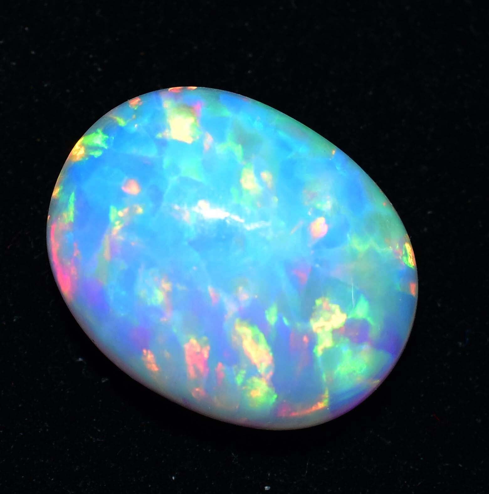 Natural Ethiopian Fire Opal 8.00 CT Certified Play Of Color 15 X 11 MM Gemstone