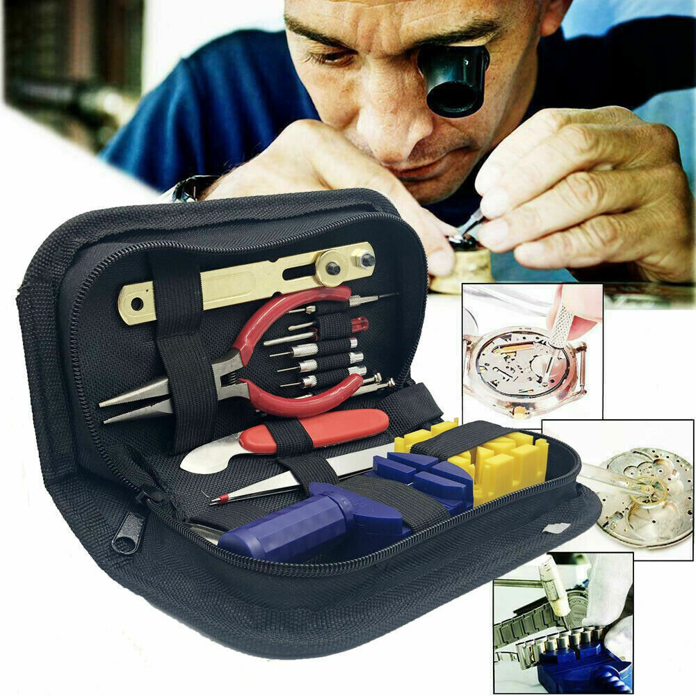 Watch Repair Kit Professional Watchmaker Back Case Remover Opener Battery Replac