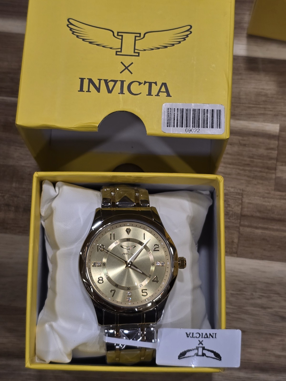 Invicta Specialty I Men’s Watch – 41mm 69022 Two Tone W/Gold Dial New