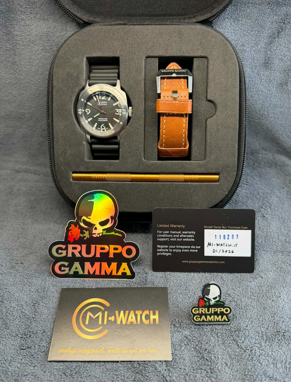GRUPPO GAMMA VAN GUARD 43MM SWISS ETA 2824-2 AUTOMATIC WATCH