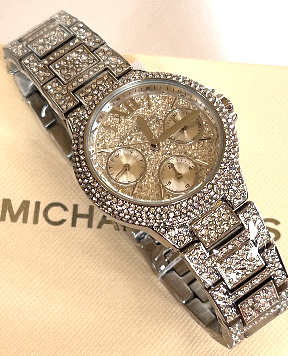 MICHAEL KORS MK6996 Mini Camille Pavé Silver-Tone Ladies Watch BNWT GiftBox $450