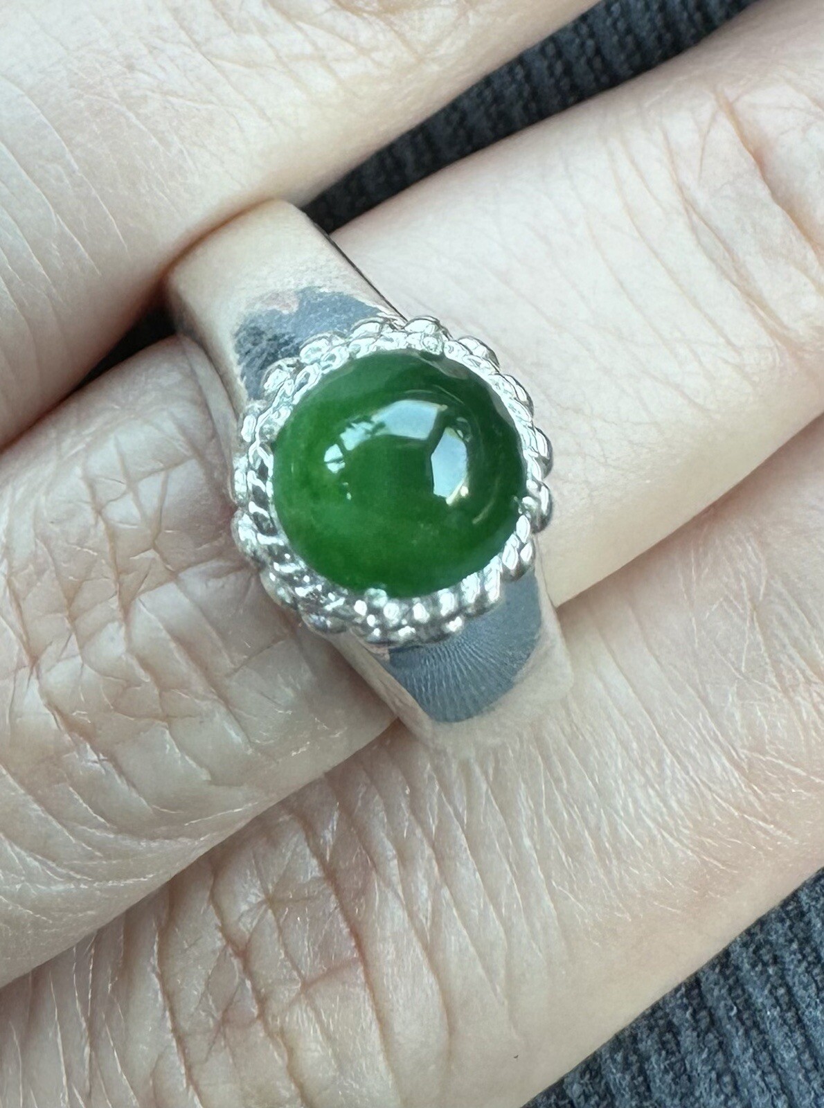 1.39CARET NATURAL BURMA JADEITE JADE TYPE A LOOSE GEMSTONE GREEN COLOR