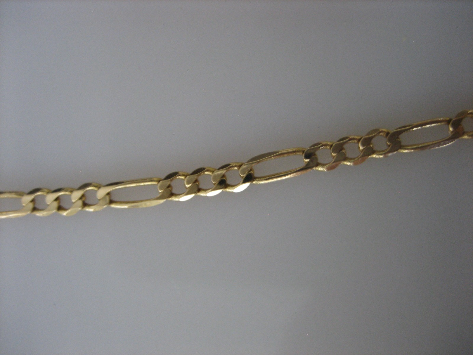 UNOAERRE FIGARO 14K YELLOW GOLD 9.5″ DELICATE CHAIN BRACELET/ANKLET