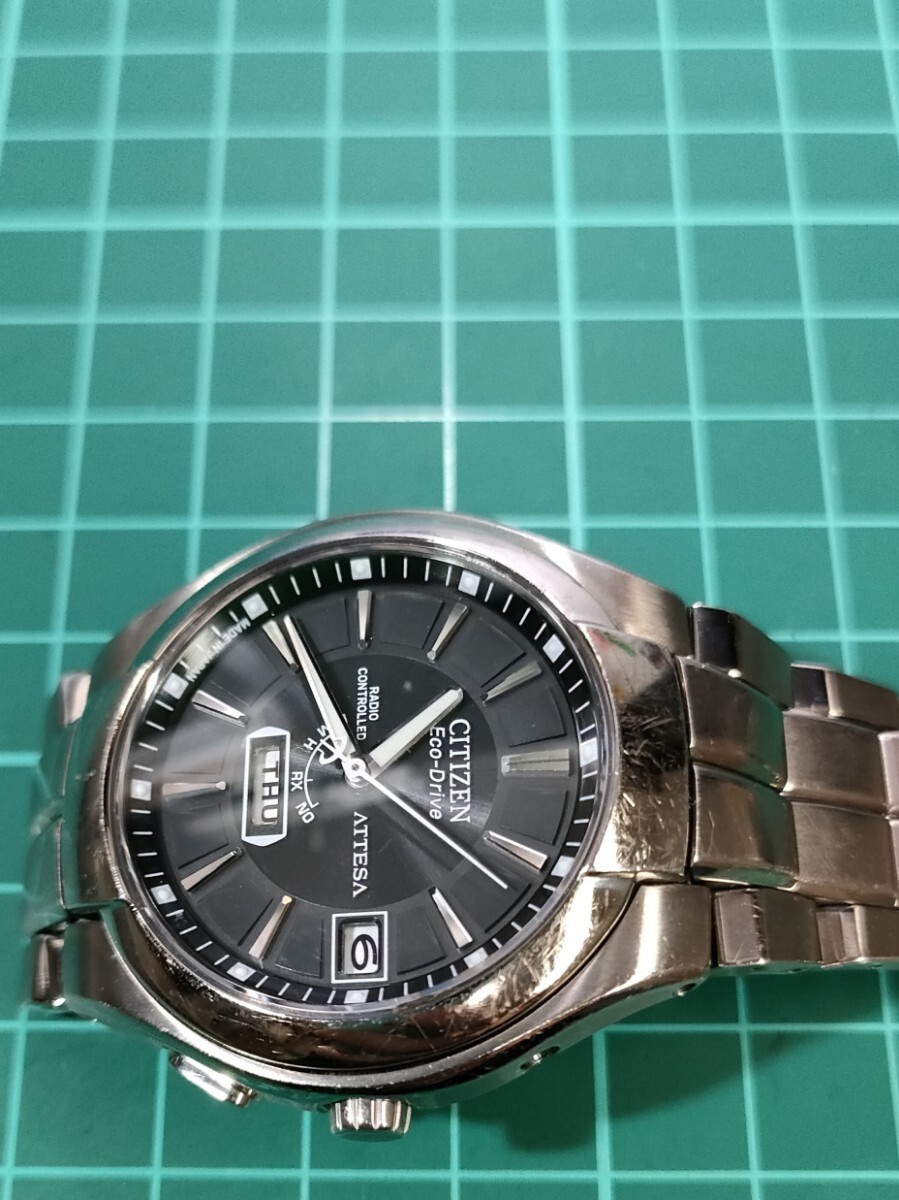 Operational Citizen Attesa Eco Drive regular 73 500 yen radio solar wristwatch A