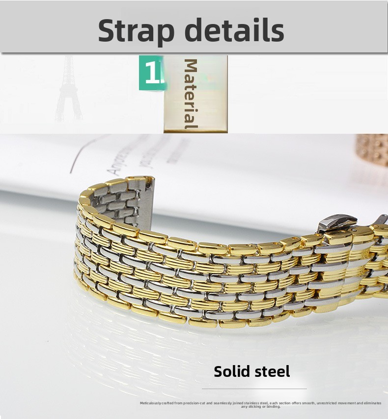 Solid Ultra-thin Stainless Steel Watch Band Metal Strap 12 14 16 18 20 22mm
