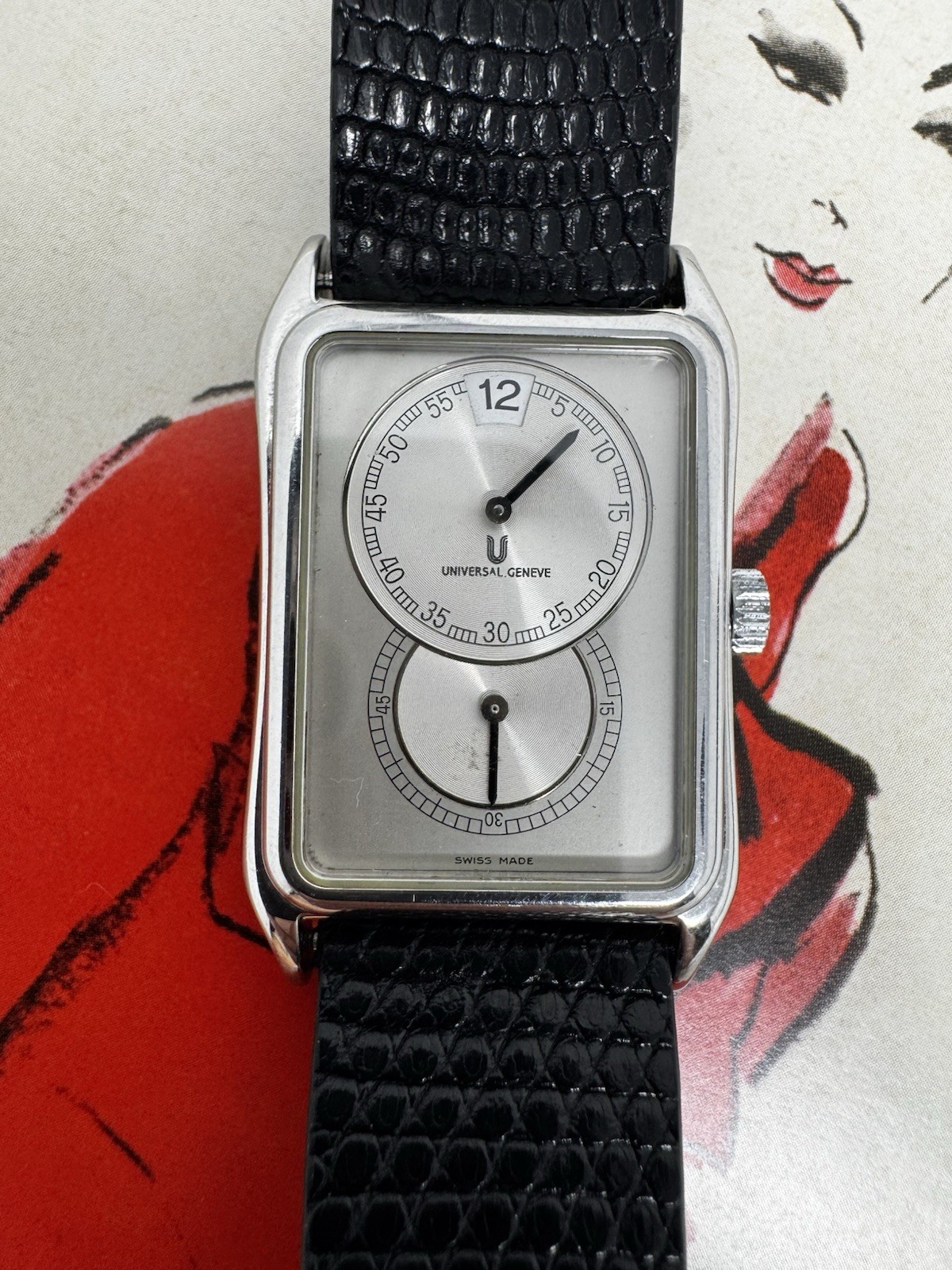 Universal Genève Saltarello Jump Hour Ref. 825.125 – UG 25 – Silver Dial – Rare