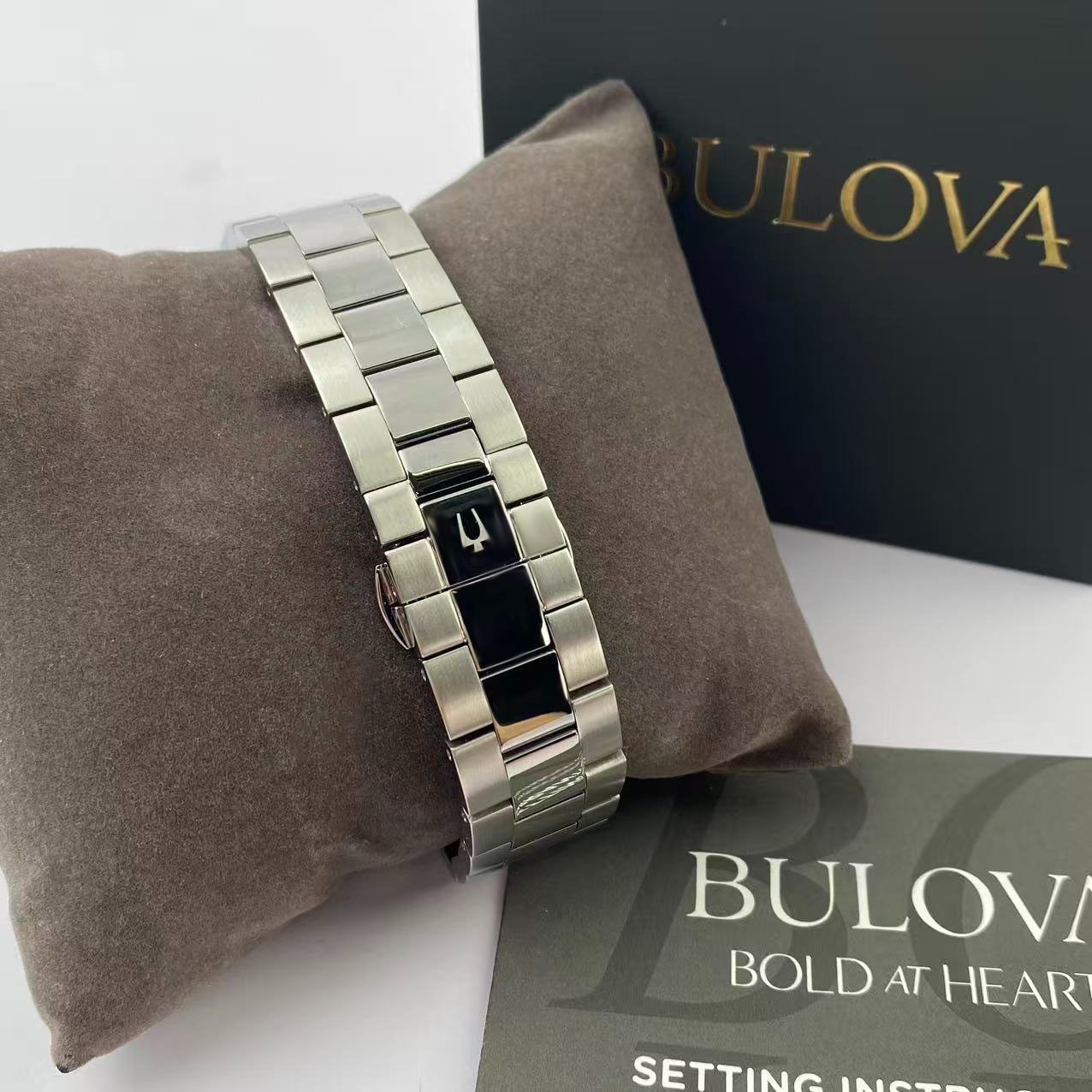 New Bulova Surveyor 96B470 Brown Dial Stainless Steel Men’s Automatic Watch 39mm