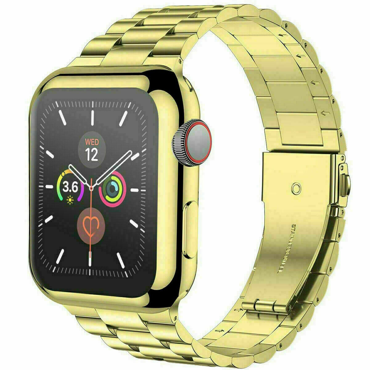 For Apple Watch Series 6 5 4 3 2 1 SE 38 40 42 44mm Metal iWatch Strap Band Case