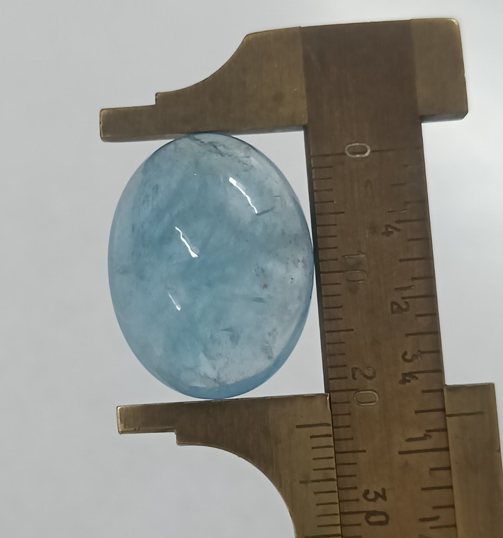 Aquamarine Dark Blue Color Oval Cab 17.5 x 22.5 x 9 MM 24 Ct Natural Gemstone