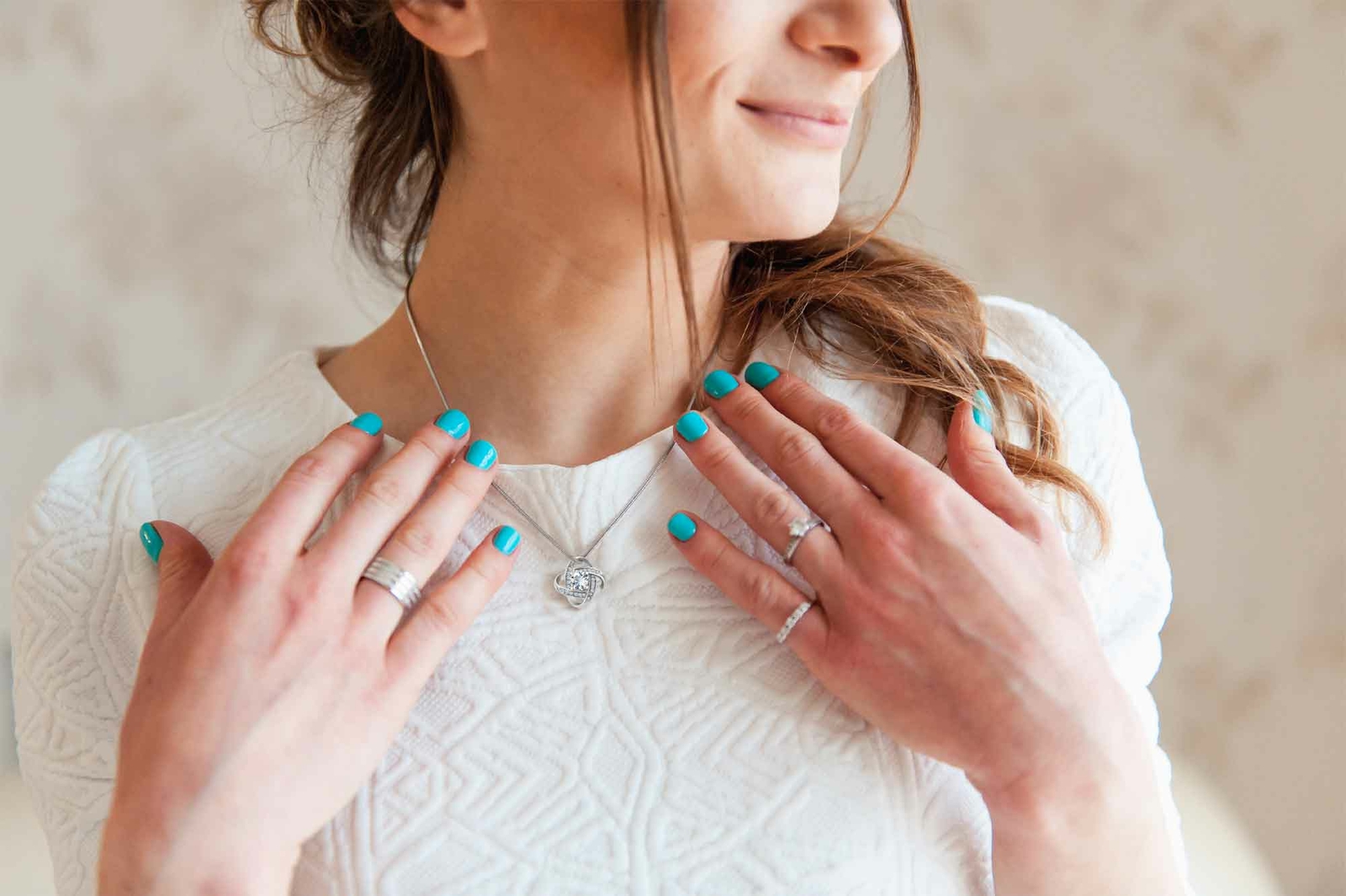 Love Knot Necklace Valentines Gift for Wife Jewelry Gift|Thankful I Found You!