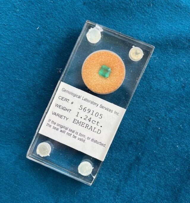 ..#5 GLS Certified Natural Columbian Emerald 1.24 Ct Loose Gemstone Cert:569105