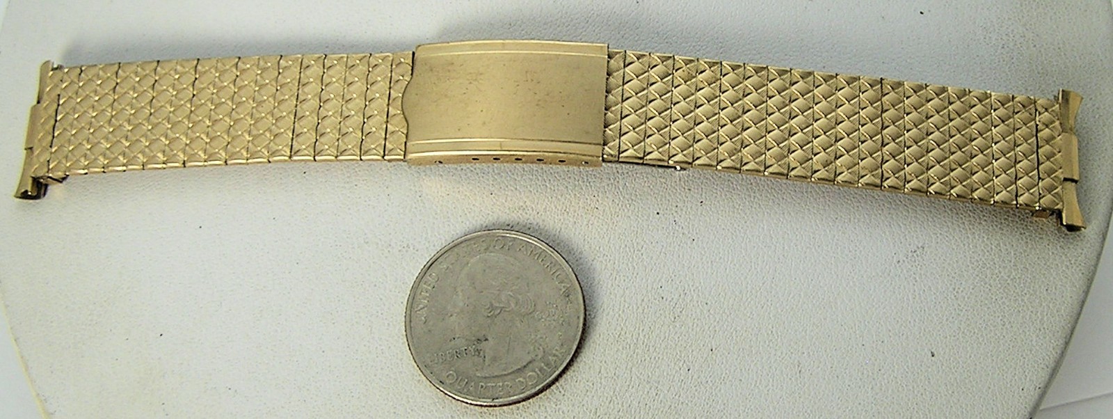 Vintage Baldwin 10K Gold Filled Watch Bracelet Band fold Over Clasp 16-20mm #21