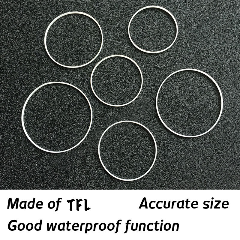 16 to 40mm White Height 0.8mm 0.35mm Front Watch Crystal Waterproof Gasket Ring