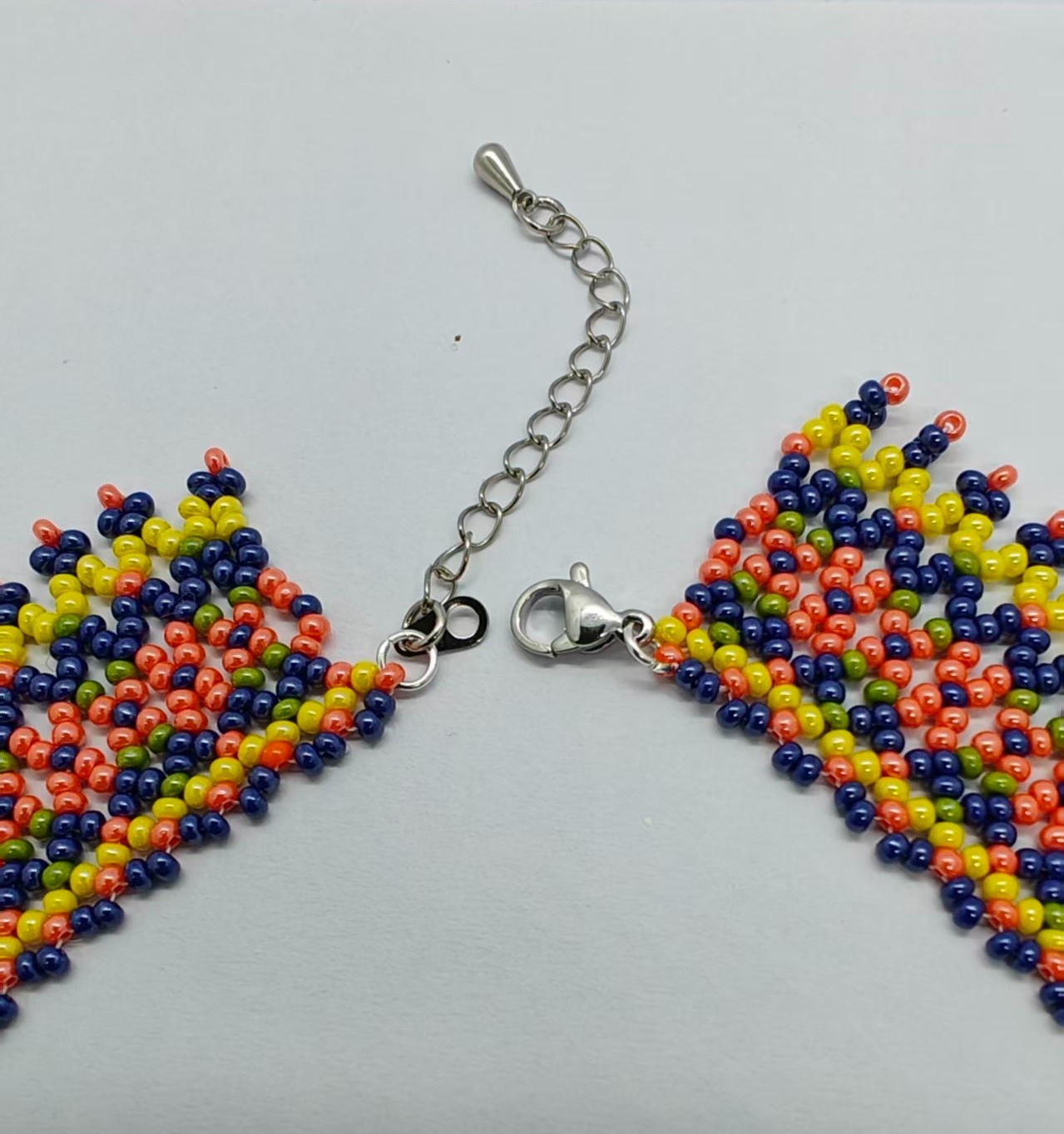 Handmade Miyuki Beaded Tribal Collar Necklace Ethnic Geometric Boho Jewelry