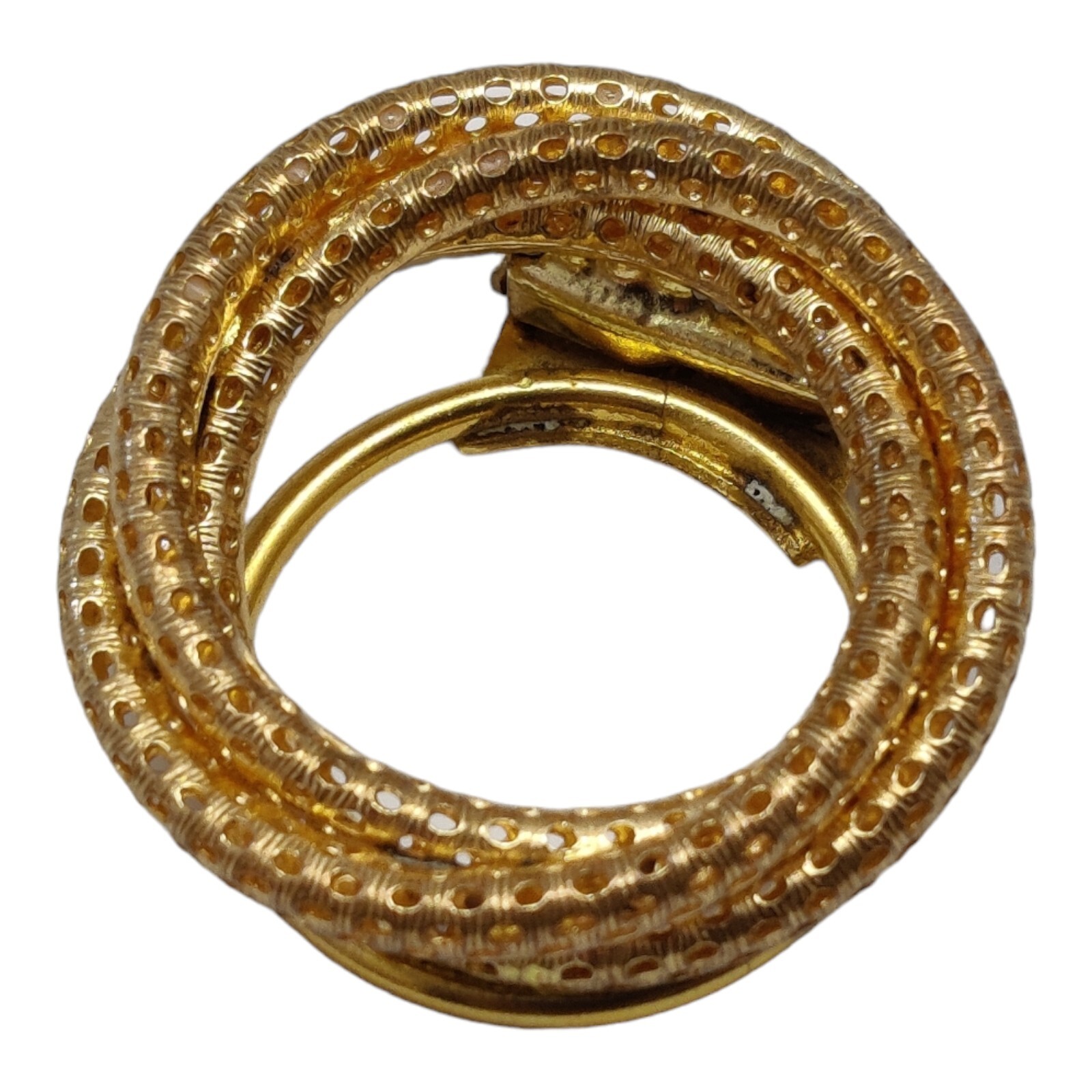 Tana Scarf Clip Gold Color Metal West Germany Vintage