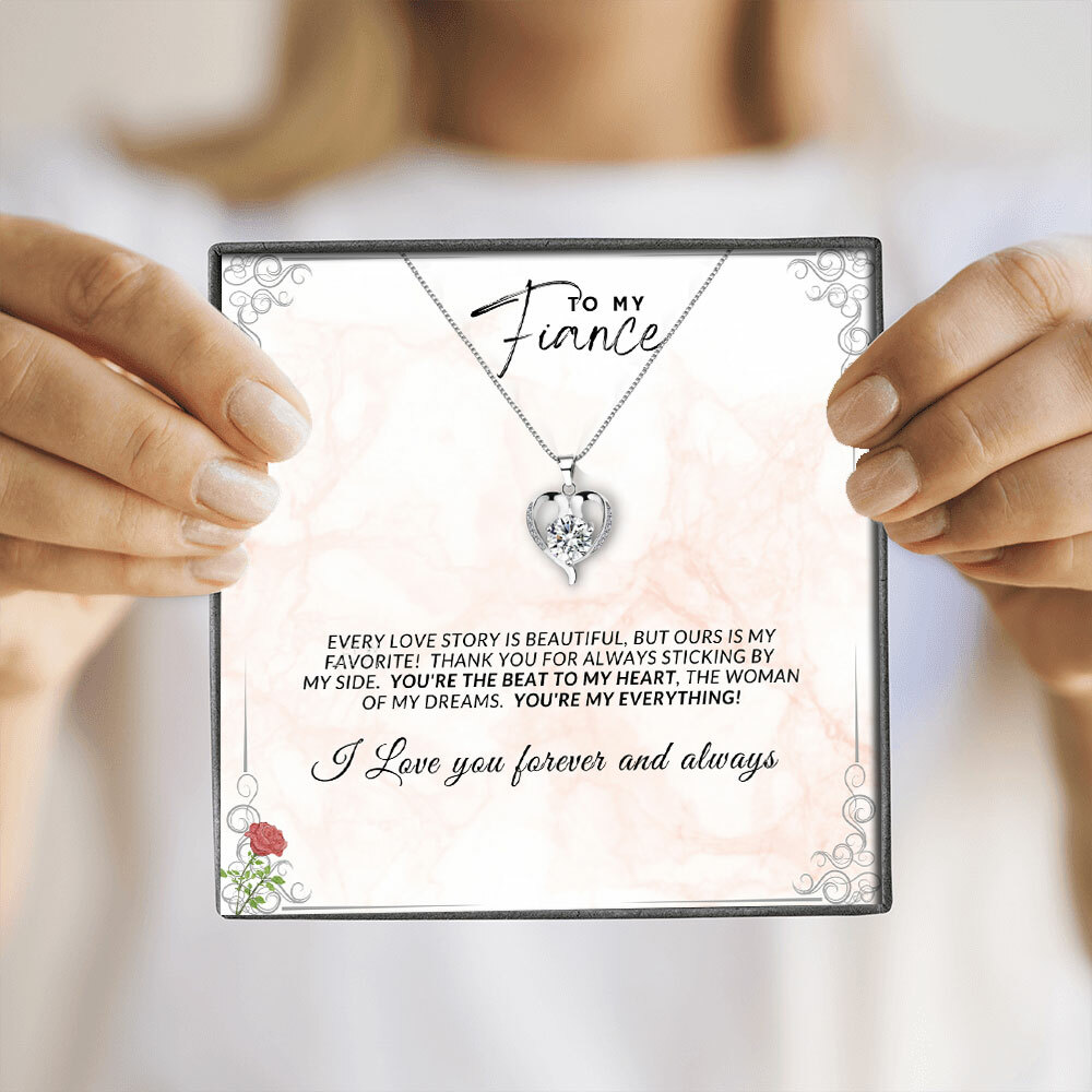 To My Fiance Necklace, Bride to be Gift, Necklace for Fiancee, Engagement Gift