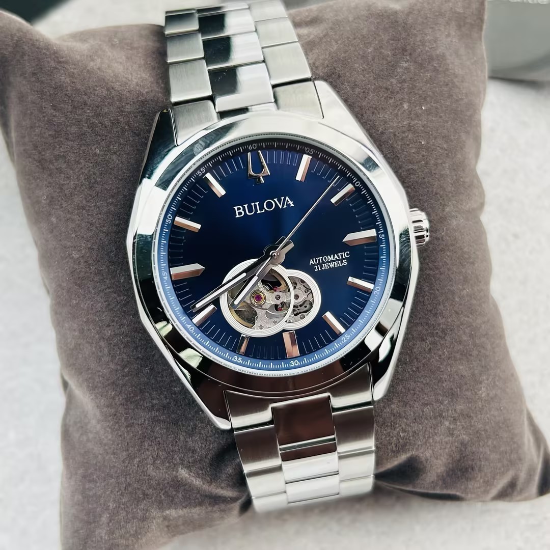 Bulova Surveyor 96A275 Blue Dial Stainless Steel Men’s Automatic Watch 42MM
