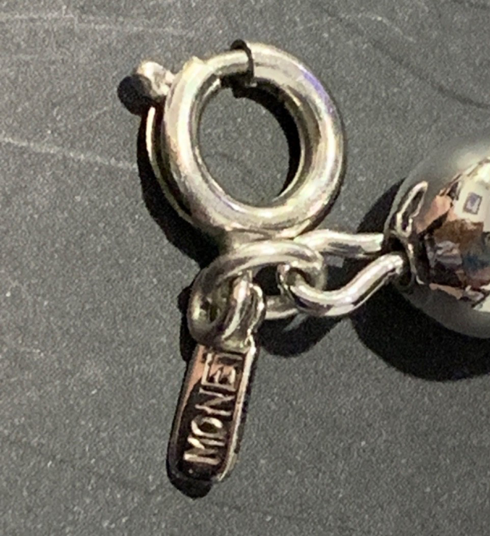 Vintage Monet Silver Toned 1/4″ Wide Twisted Rope Chain Fashion Bracelet 7 Inch