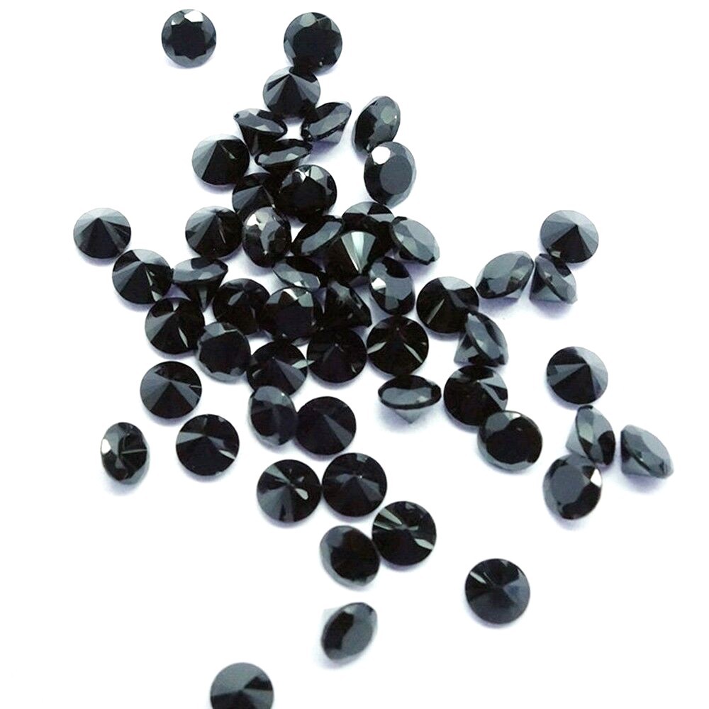 Wholesale Lot of 1mm to 2mm Round Faceted Black Spinel Loose Calibrated Gemstone