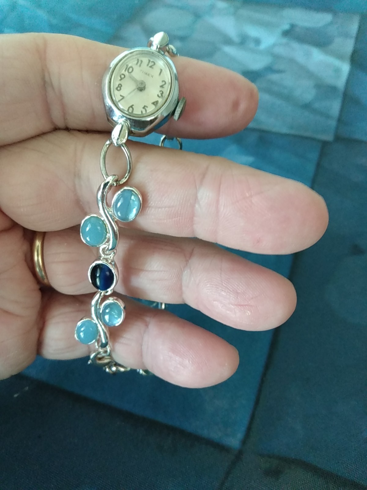 Vintage Bracelet Made With 3 Silver Tone Watches One Of A Kind Steampunk 8 Inch