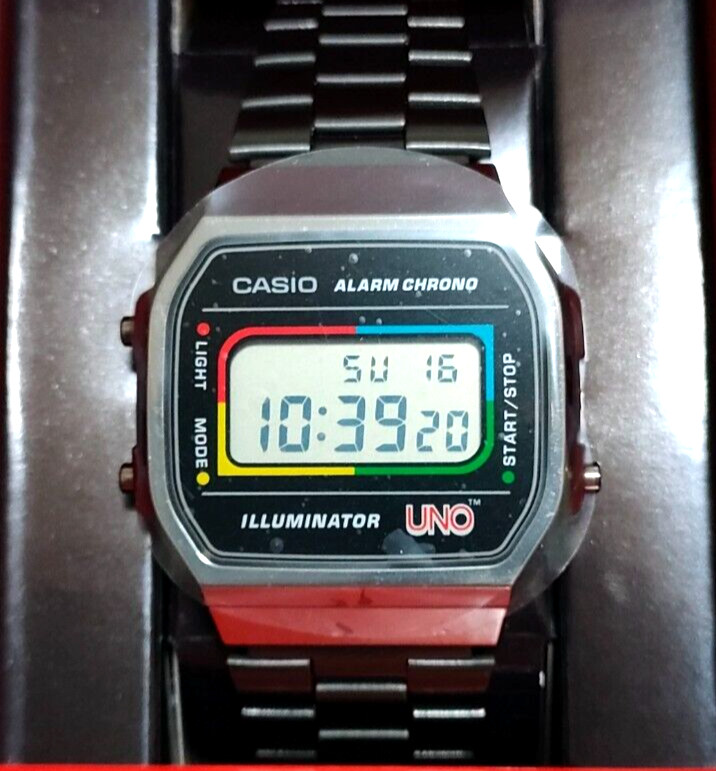 CASIO A168WEUC-1AJR UNO Collaboration Model Wild Card Unisex Resin With Box