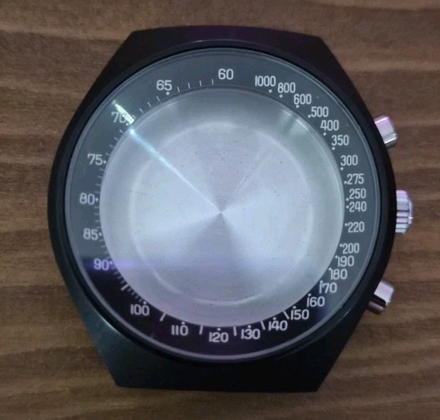 Vintage PVD Black Swiss Made Incabloc 3 ATM Chronograph Case – 40.6mm Replacement