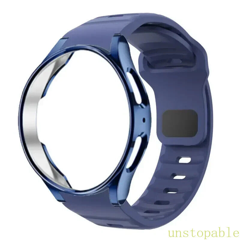 Silicone Band+Case for Samsung Galaxy Watch 7 6 5 4 FE 40mm 44mm Classic 43/47mm