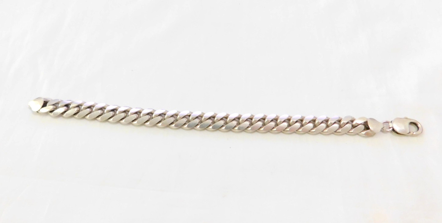 Vintage Italy 925 Sterling Silver Cuban Link Bracelet 7.75″ 36.6g Heavy Unisex